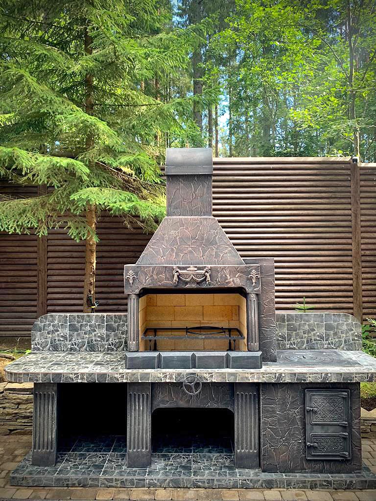 Барбекю комплекс №21 с казаном и раковиной купить с бесплатной установкой