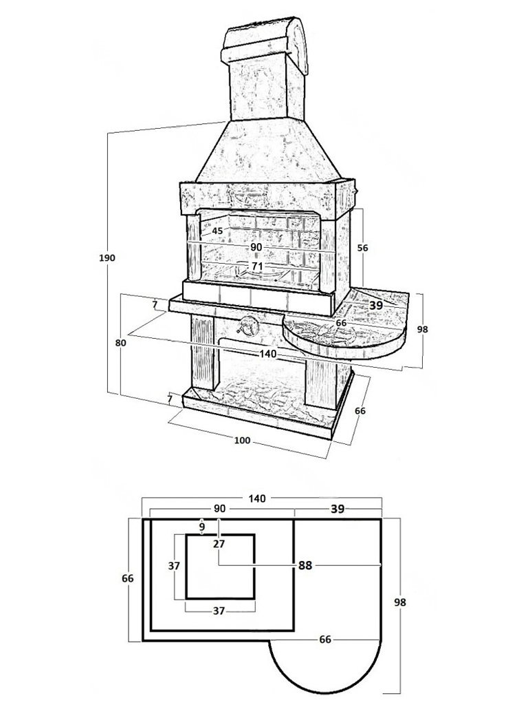 Печь Барбекю №7 А 2